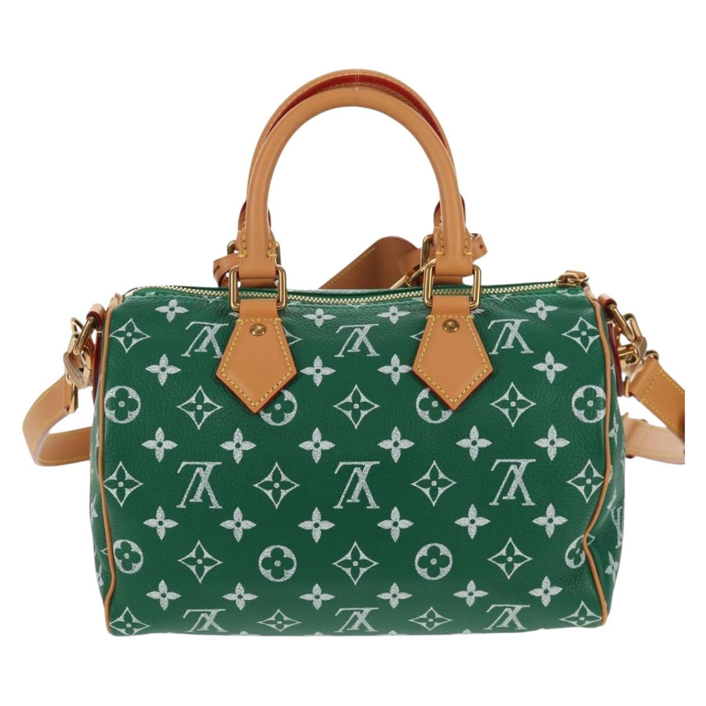 LOUIS VUITTON Monogram Speedy P9 Bandouliere 25 Bag Green M24423 LV Auth 139047SM