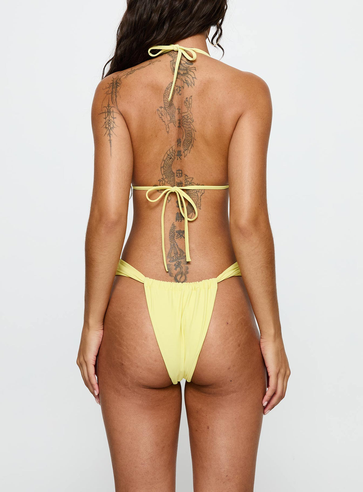 A Good Time Triangle Bikini Top Yellow