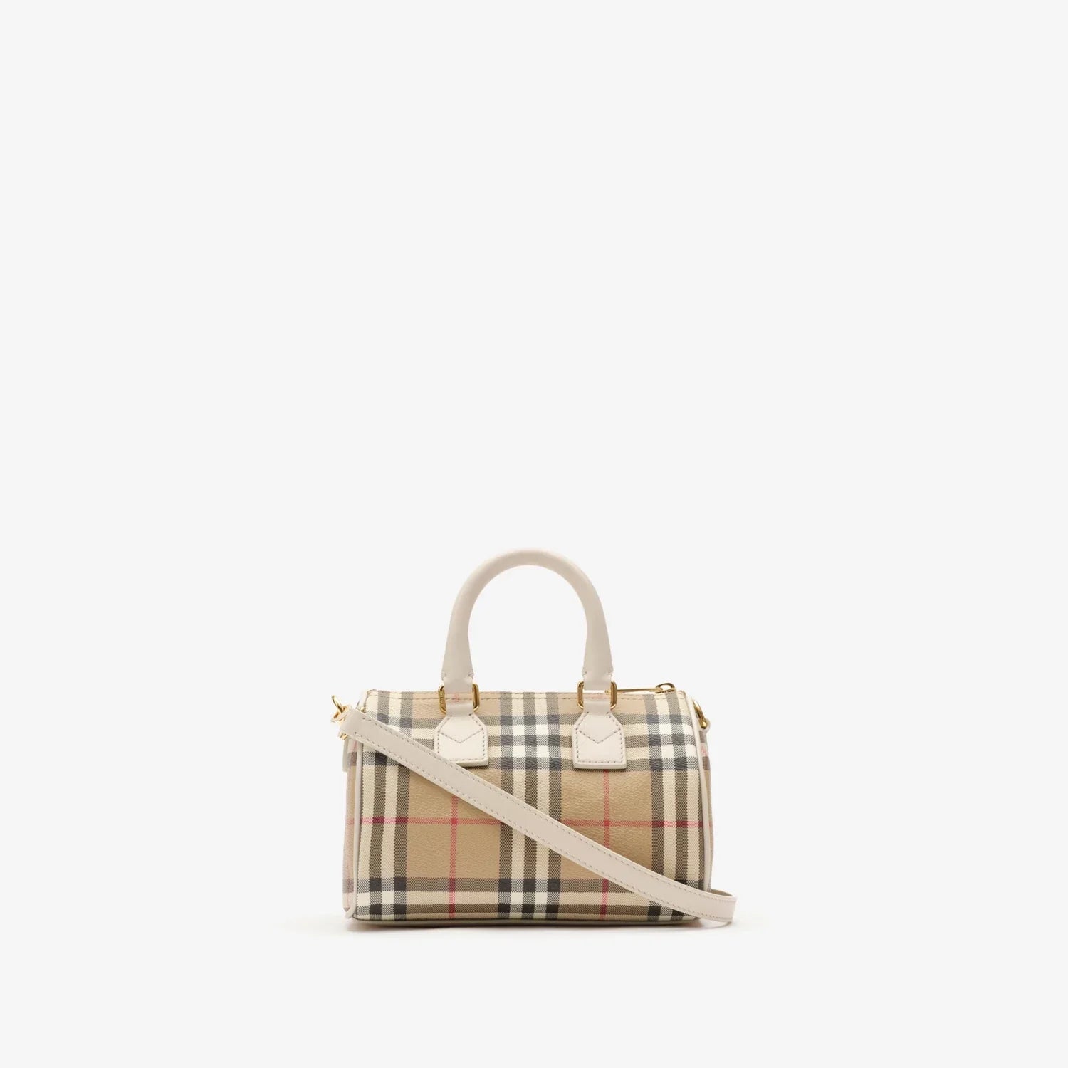 BURBERRY Mini Check Bowling Bag
